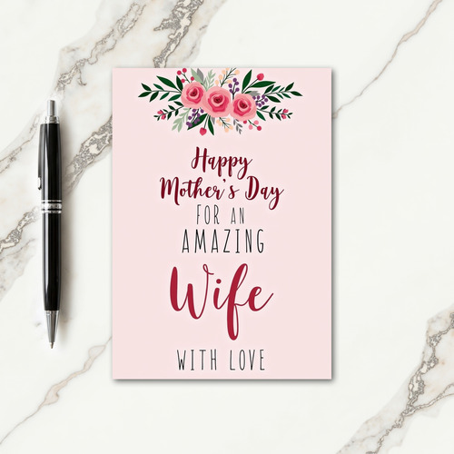 Elegant Script Moms Day Card
