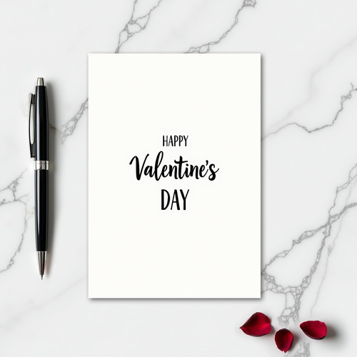 Elegant Script Valentines Day Card