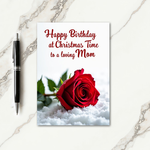 Elegant Script Winter Card
