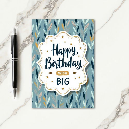 Elegant Script Wish Card