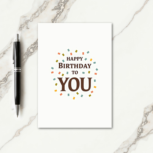 Elegant Serif Birthday Card