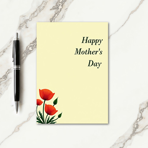 Elegant Serif Mothers Day Card