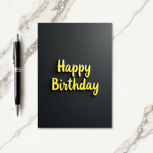 Elegant Shadow Birthday Card