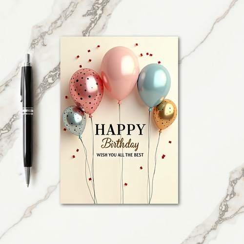 Elegant Shimmering Birthday Card