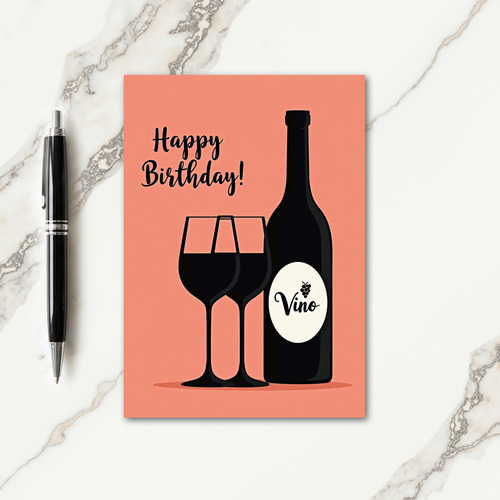 Elegant Silhouette Birthday Card