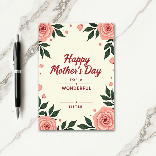 Elegant Sister Affection Card