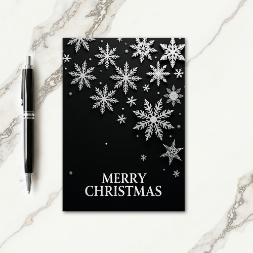 Elegant Snowflake Christmas Card thumbnail