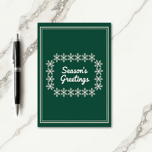 Elegant Snowflake Seasons Card