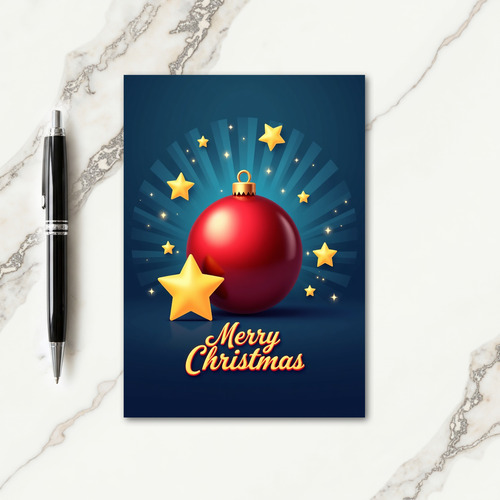 Elegant Sphere Christmas Card thumbnail