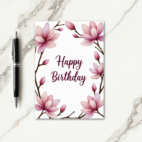 Elegant Spring Birthday Card