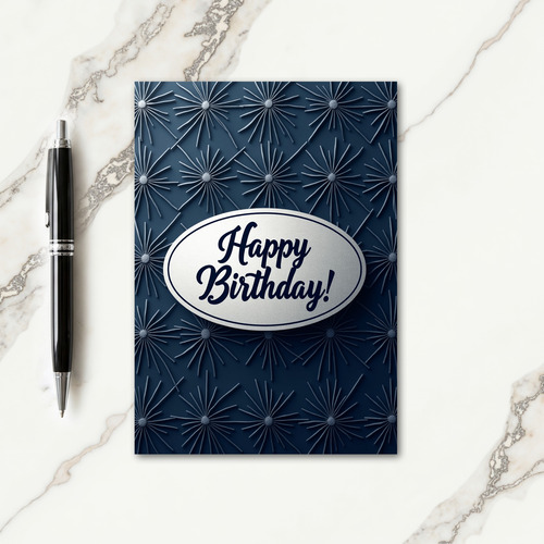 Elegant Starburst Birthday Card
