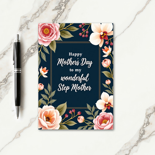 Elegant Step Mothers Day Card