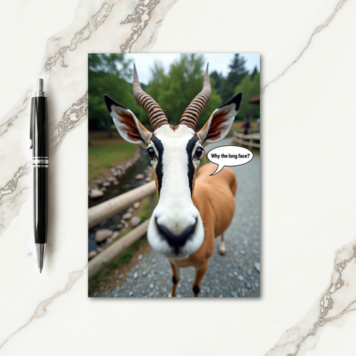 Elegant Striped Animal Card