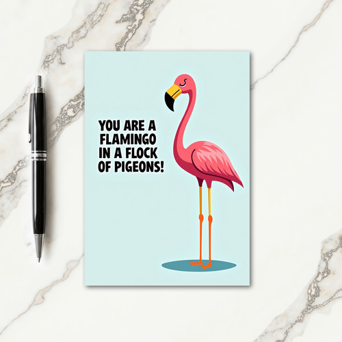 Elegant Tall Bird Birthday Card