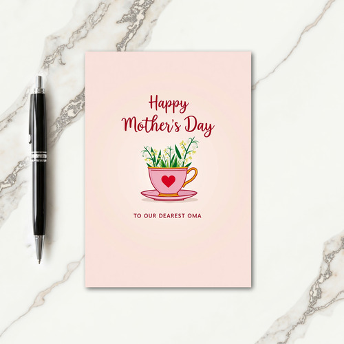 Elegant Teacup Mothers Day Card