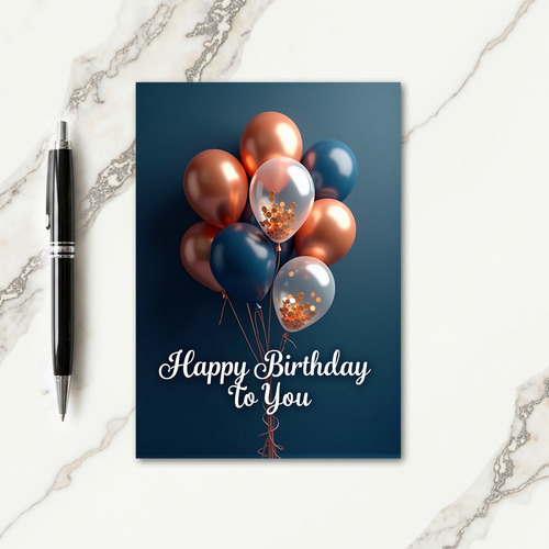 Elegant Teal Birthday Sphere Card
