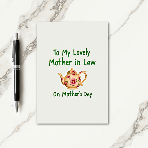 Elegant Teapot Mothers Day Card