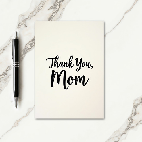 Elegant Thank You Mom Card