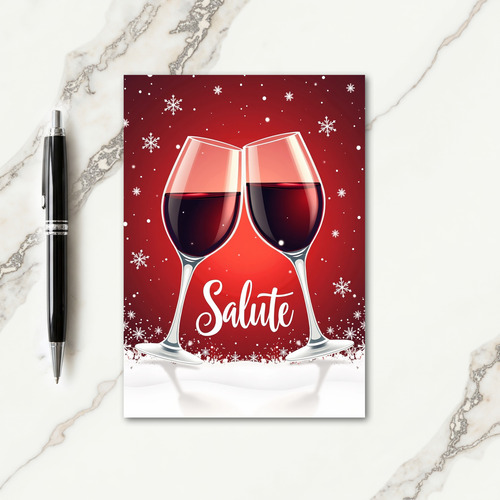 Elegant Toast Christmas Card