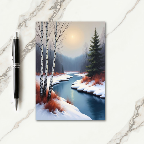 Elegant Trees Christmas Card