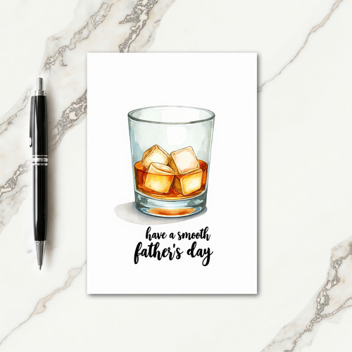 Elegant Tumbler Fathers Day Card