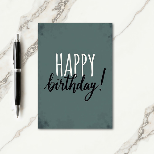 Elegant Type Birthday Card