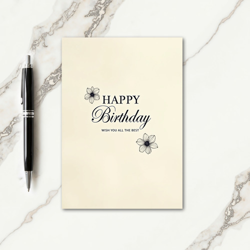Elegant Typographic Birthday Card