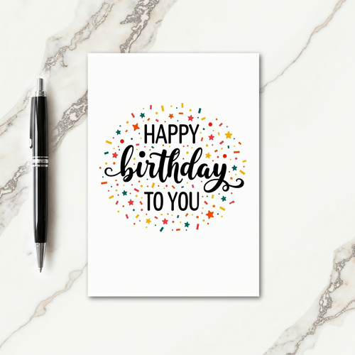 Elegant Typography Birthday Card