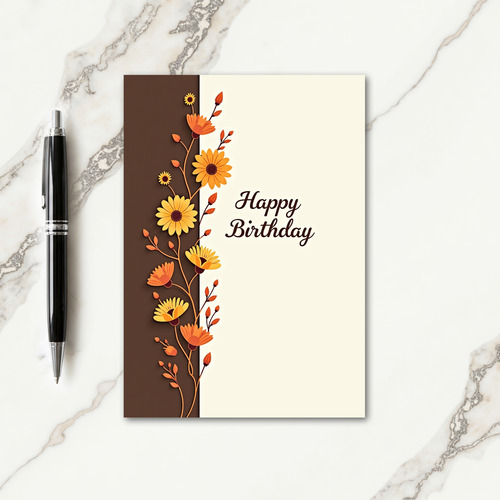 Elegant Vine Birthday Card