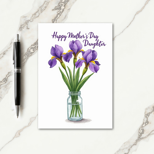 Elegant Violet Mothers Day Card