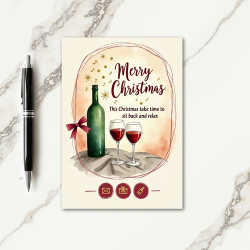 Elegant Watercolor Christmas Card