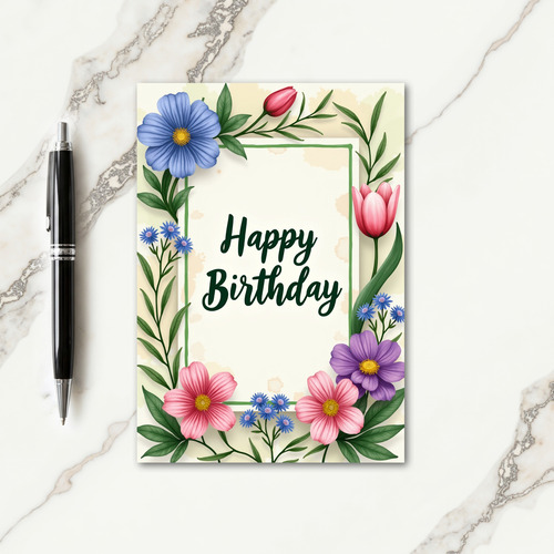 Elegant Whimsy Birthday Card