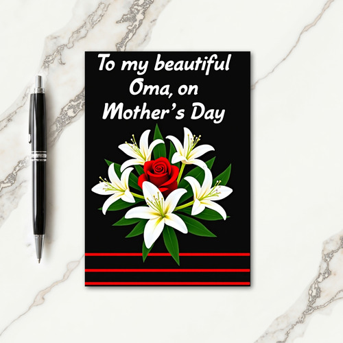 Elegant White Blossom Mothers Card