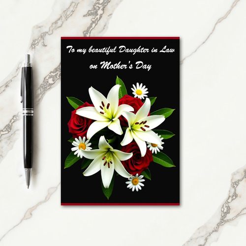 Elegant White Blossom Mothers Day Card