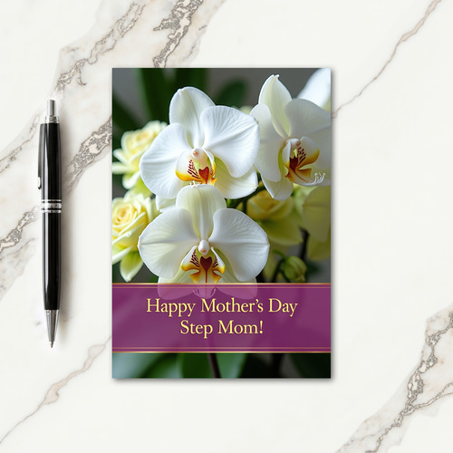 Elegant White Floral Mothers Day Card