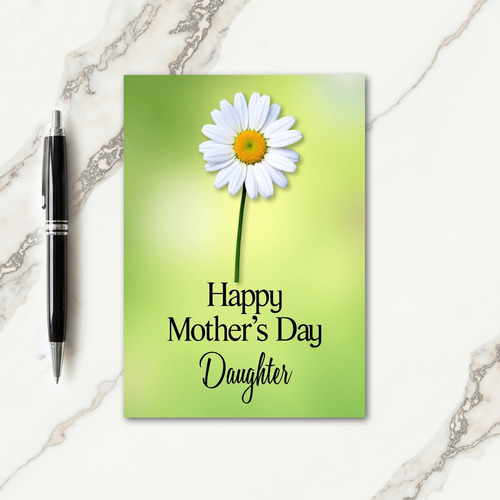 Elegant White Flower Mothers Card