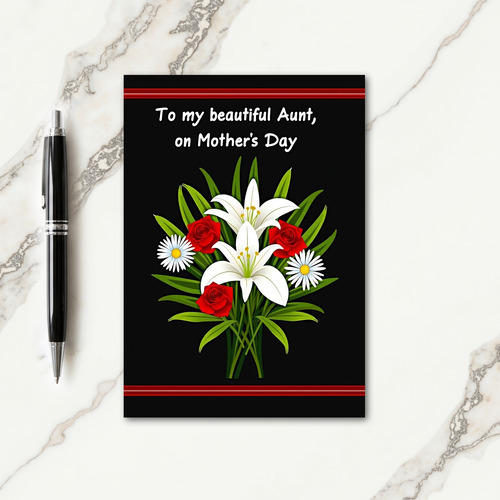 Elegant White Lily Mother Card