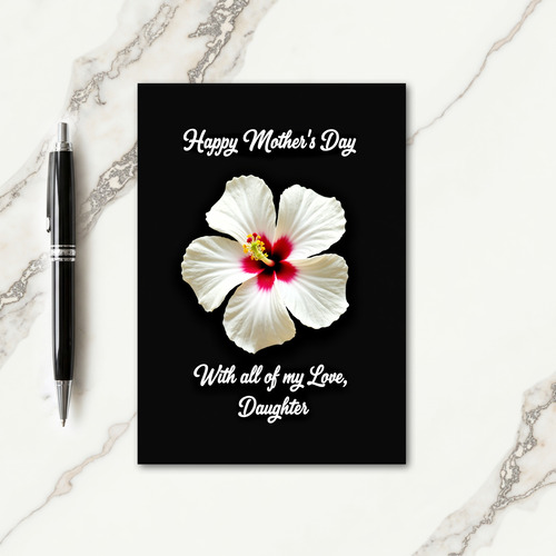 Elegant White Mothers Day Card