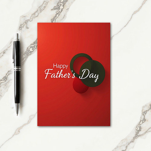 Elegant White Script Dad Card