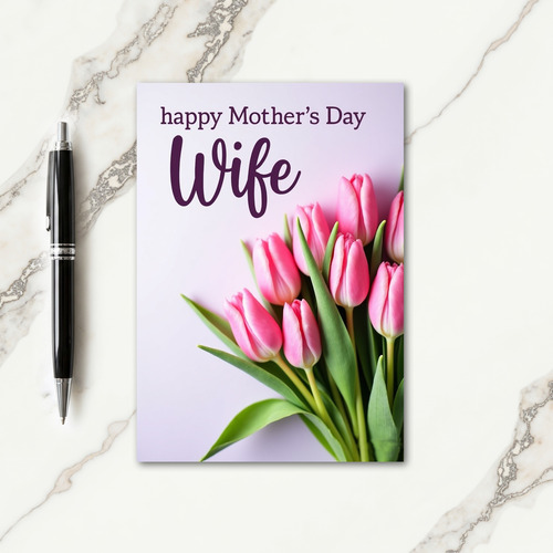 Elegant Wifes Day Tulip Card