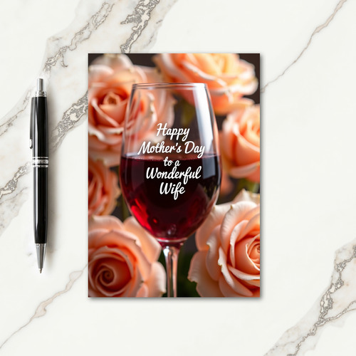 Elegant Wine Mothers Day Card
