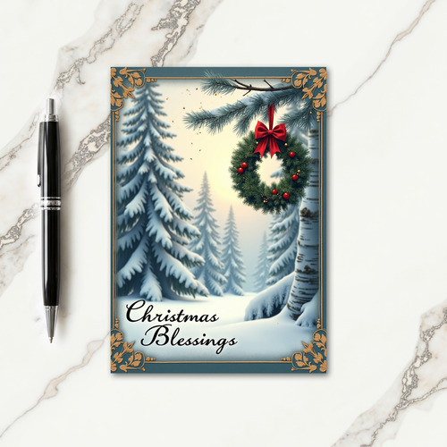 Elegant Winter Adornment Card