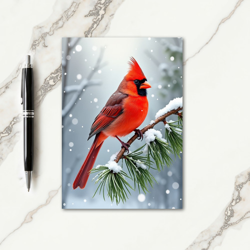 Elegant Winter Bird Card