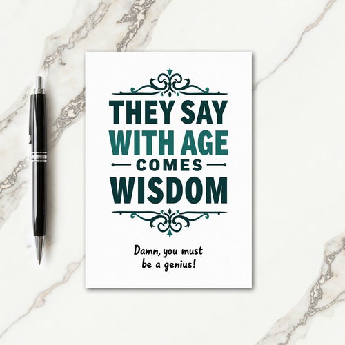 Elegant Wisdom Birthday Card