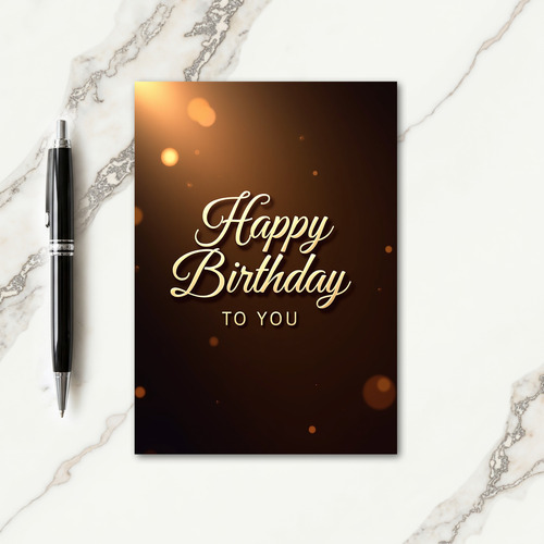 Elegant Wishes Birthday Card