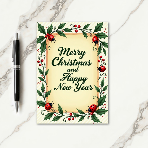Elegant Wishes Christmas Card