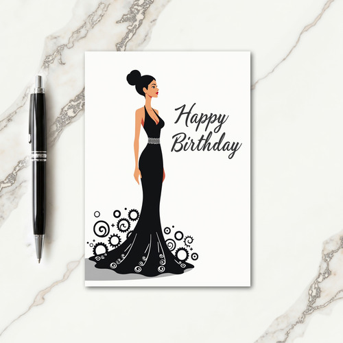 Elegant Woman Birthday Card