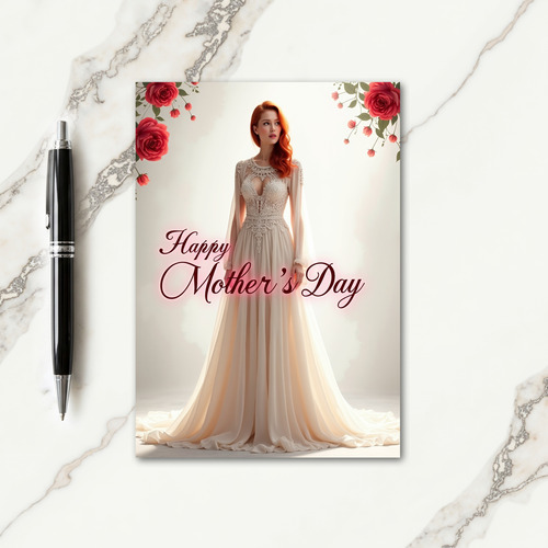 Elegant Woman Mothers Day Card