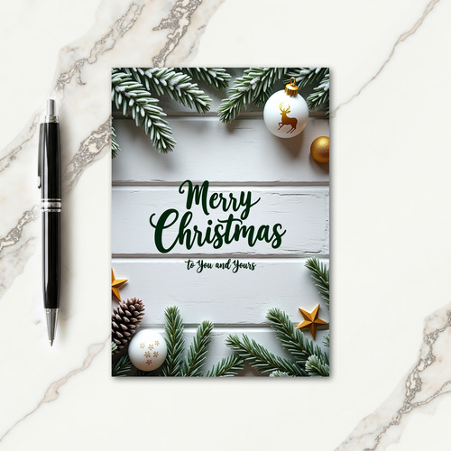 Elegant Wood Holiday Card thumbnail