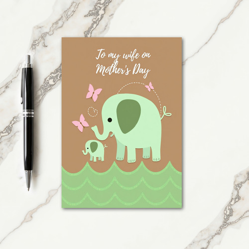 Elephant Art Mothers Day Card